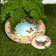 Rosenthal Versace Le Jardin de Versace tableware in a garden setting