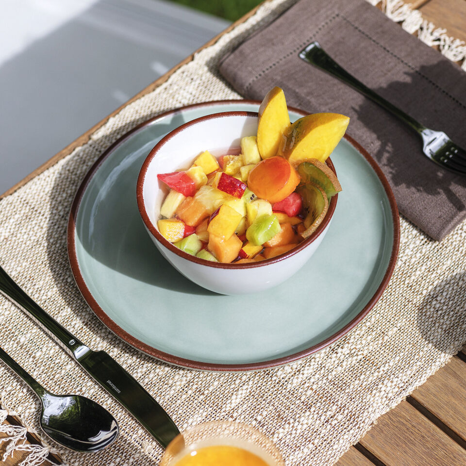 Arzberg Profi blue plate with tropical fruits