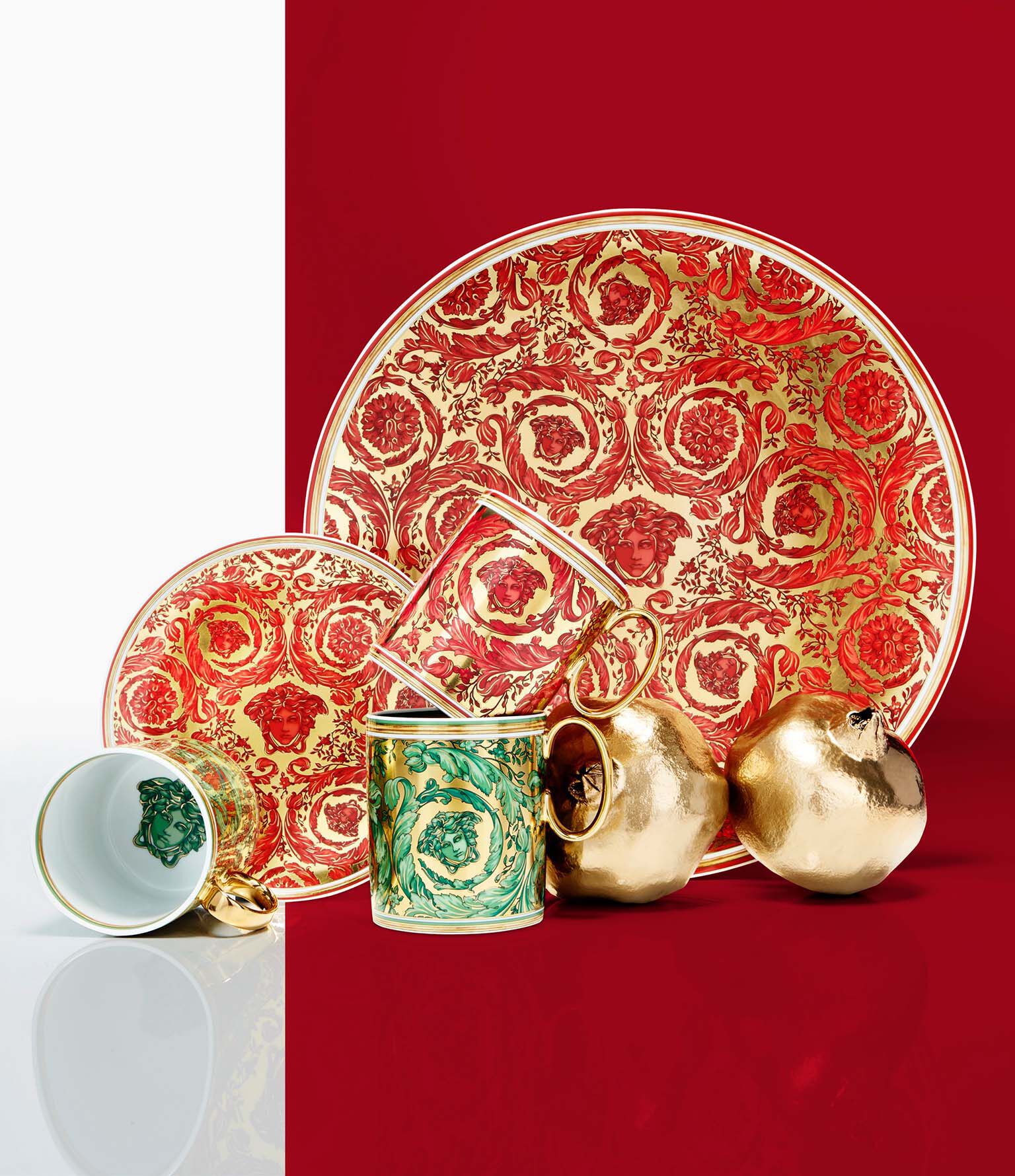 Rosenthal meets Versace Medusa Garland plates and mugs