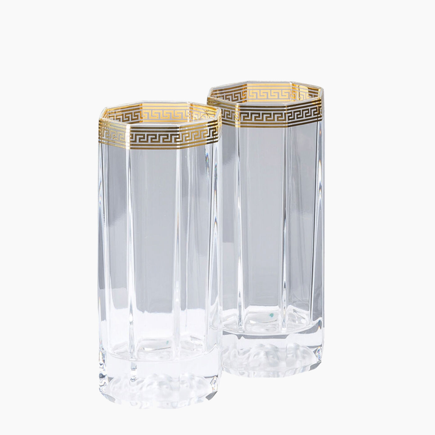 Versace Medusa D'or Tall Drinking Glasses, Set of 2 - Bergdorf Goodman