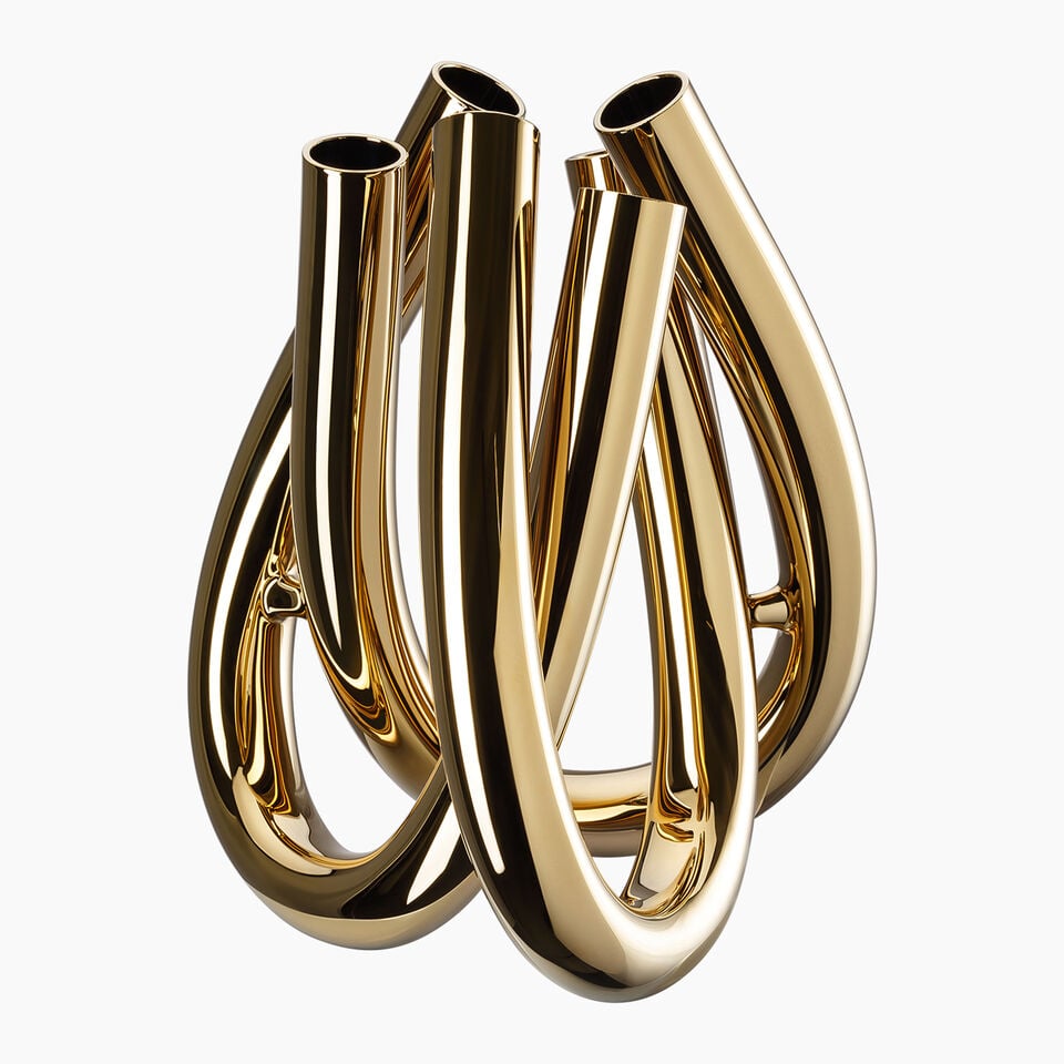  Rosenthal crystal Triu Vases on white background