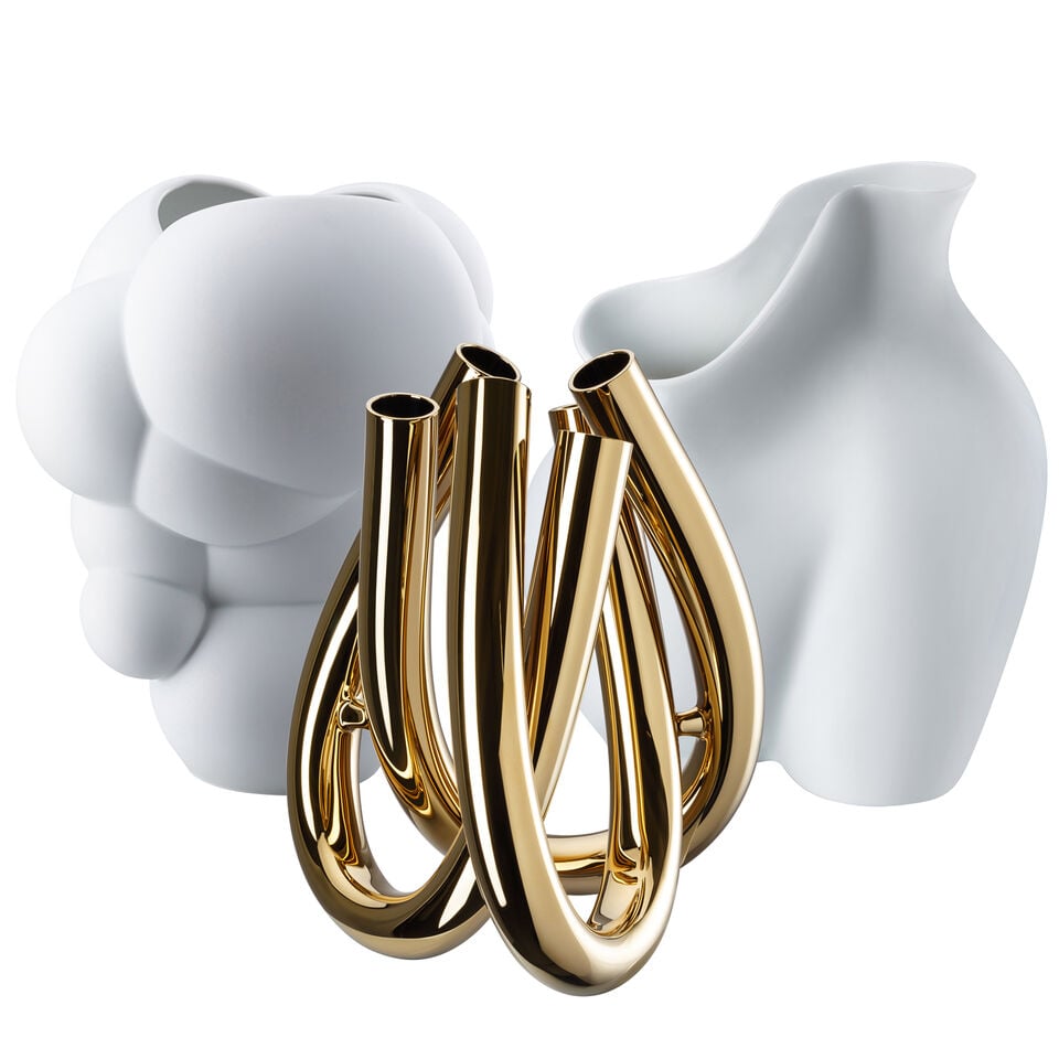 Rosenthal Fast vase on off white background.