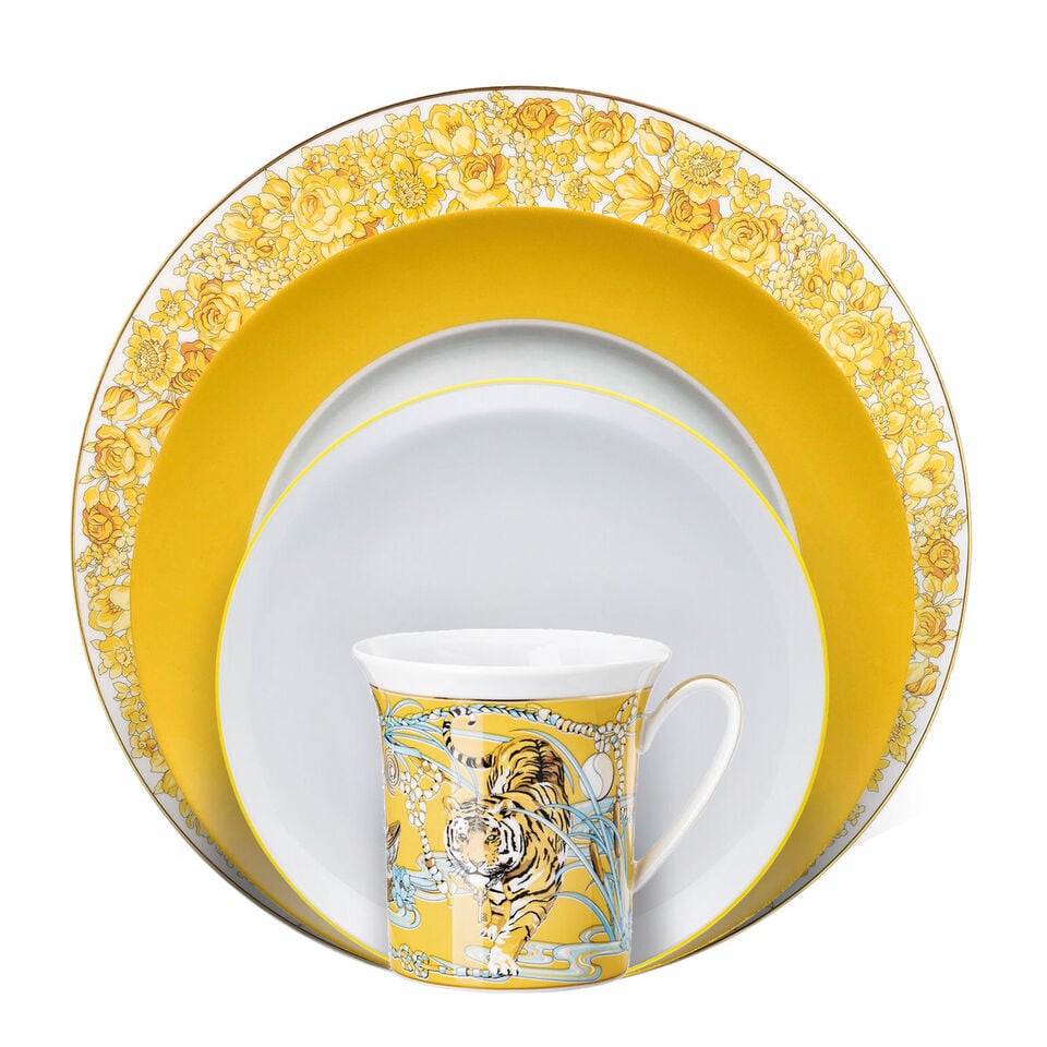 Various dishes stacked in front of each other