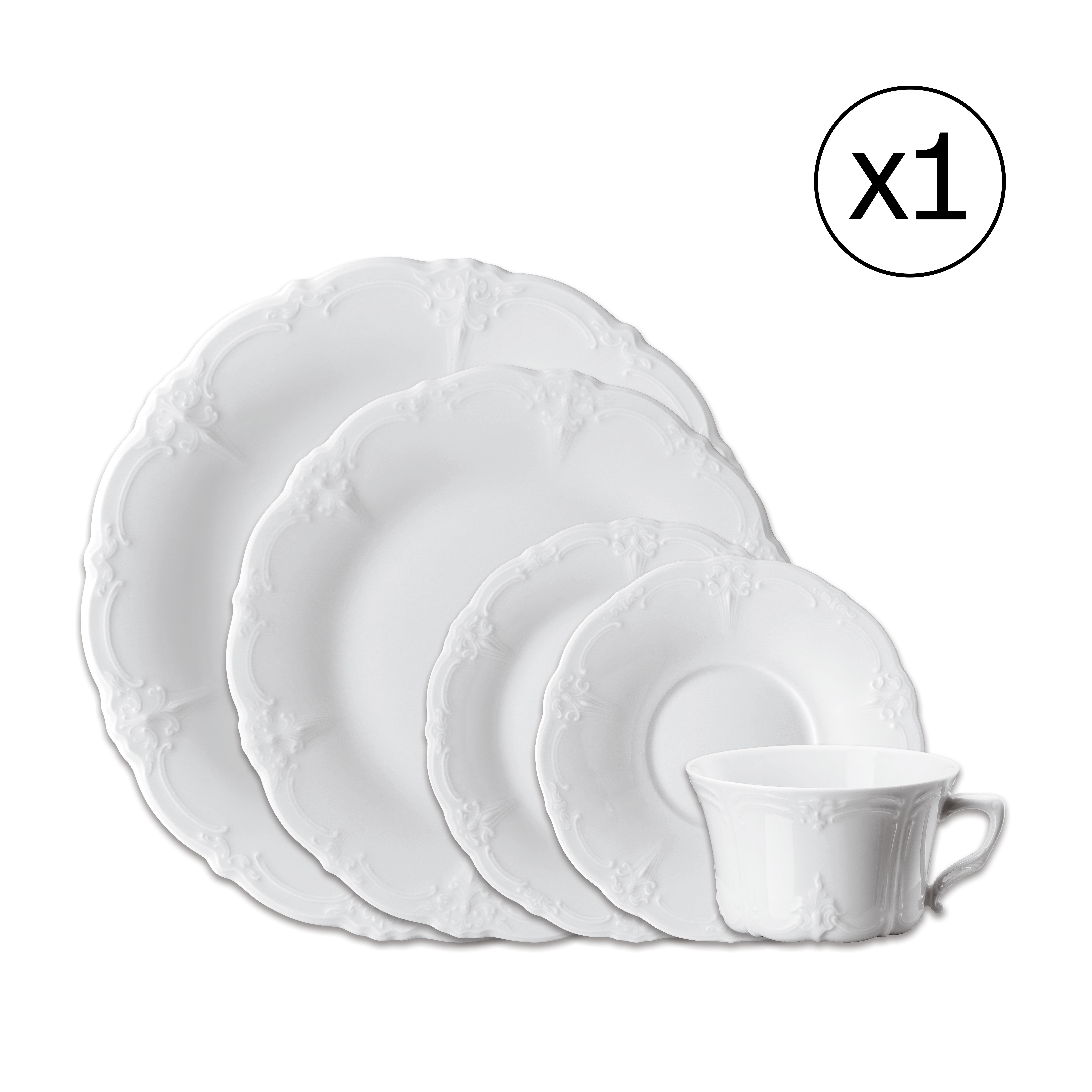 Dinnerware Set for 1 Person 5 Pieces