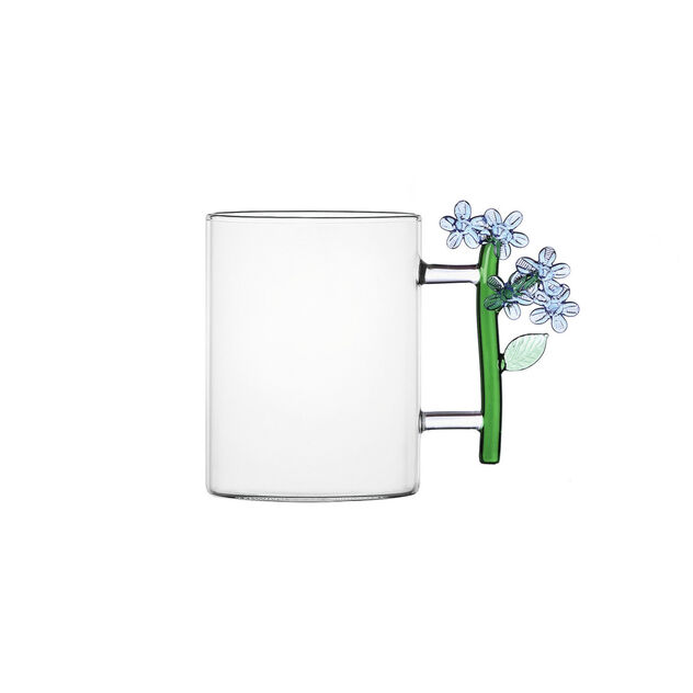 Mug with light blue flower image number 0