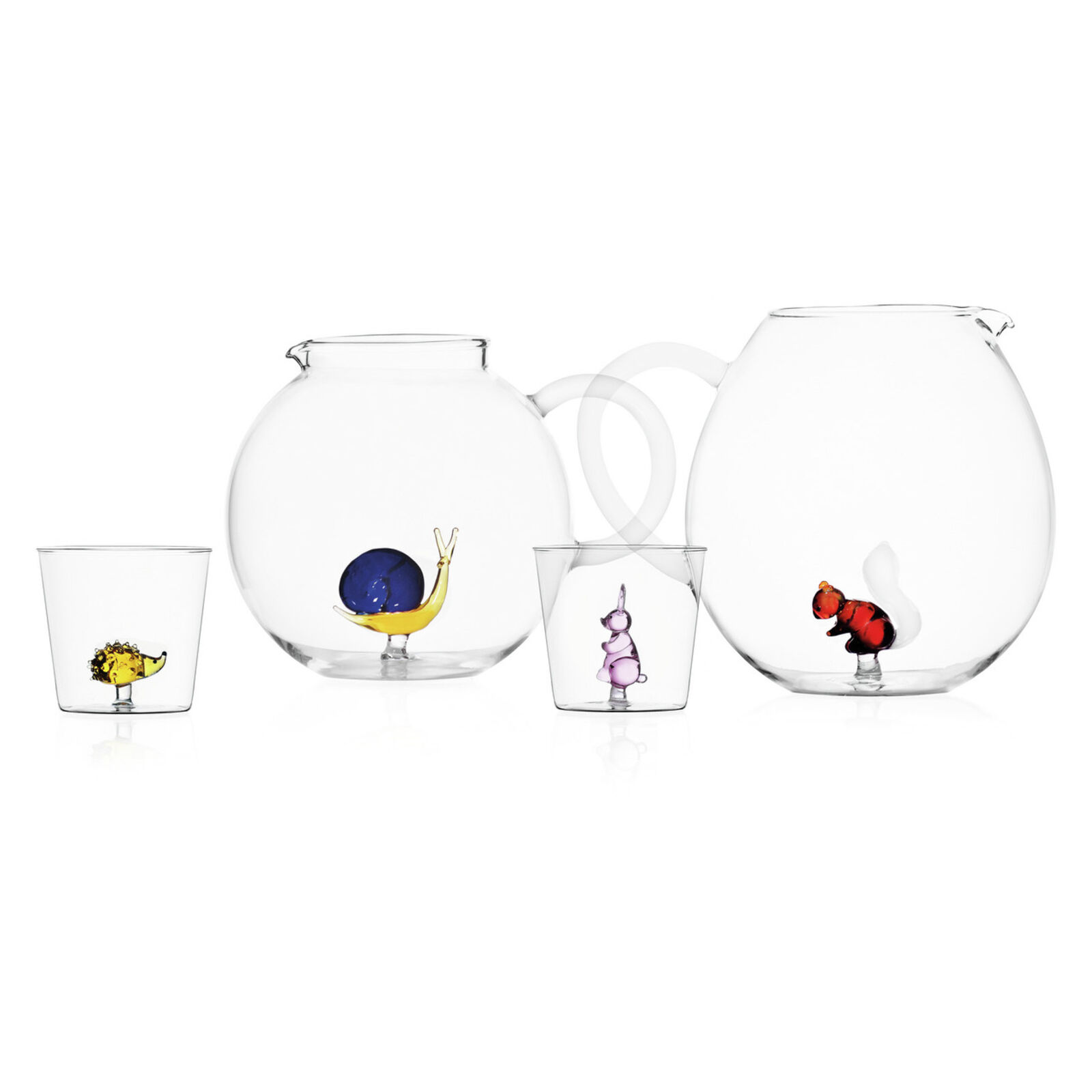 Water glass with hedgehog image number null