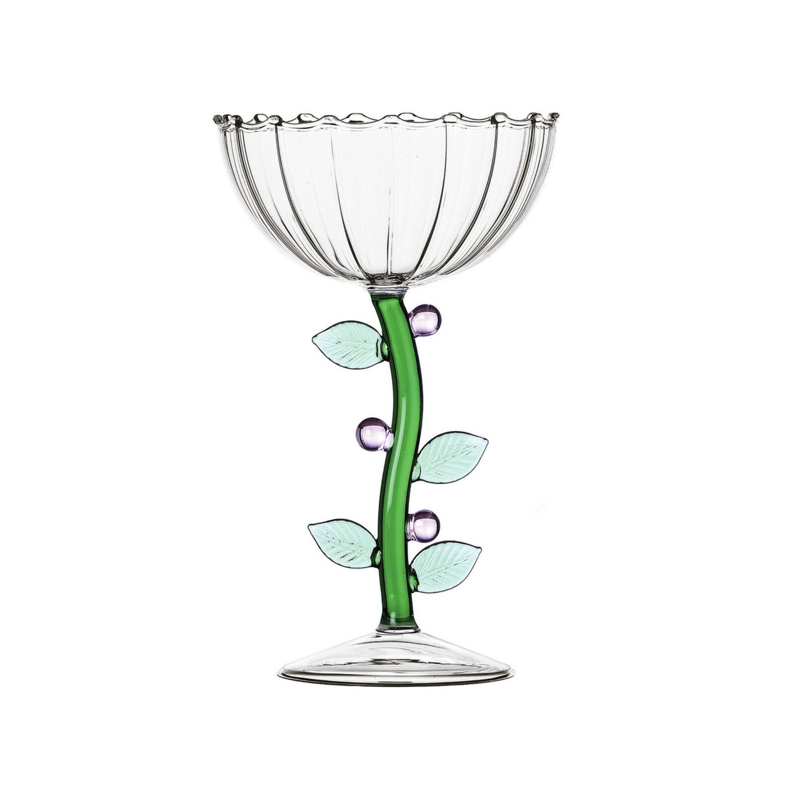 Champagne bowl optic with pink flower image number null