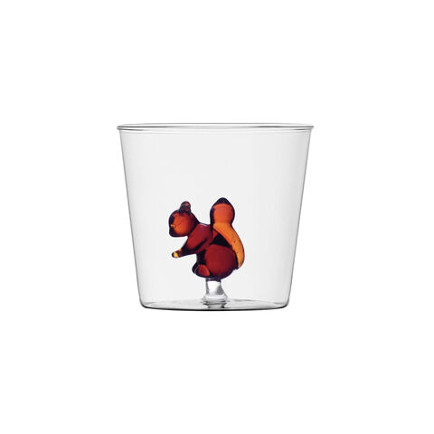 Water glass with squirrel