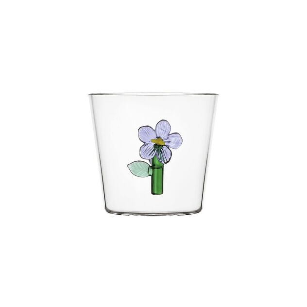 Water glass with lilac flower image number 0