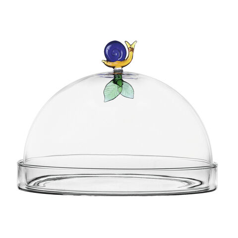 Cloche with dish and snail
