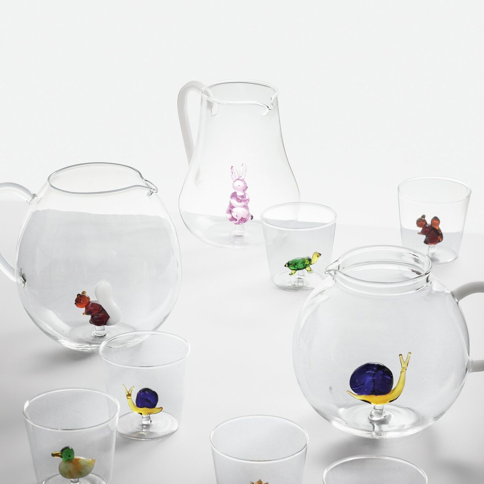 Water glass with duck image number null