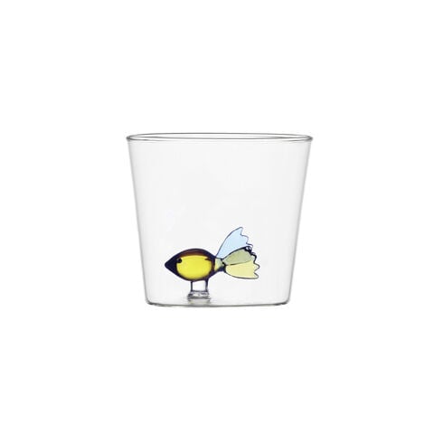 Water glass with fish