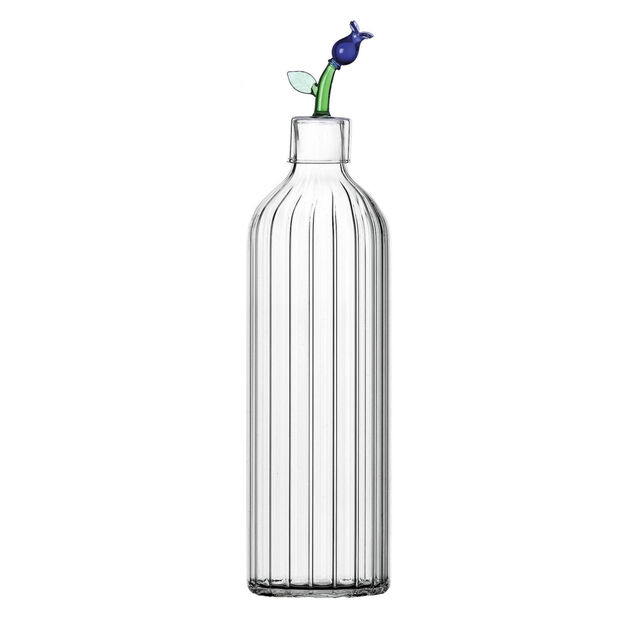 Bottle optic with blue flower image number 0
