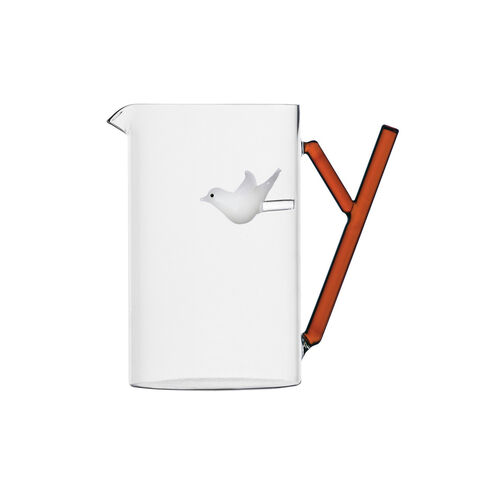 Jug with white bird