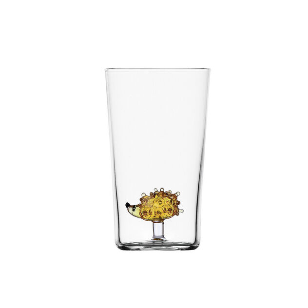 Long drink glass with hedgehog image number 0
