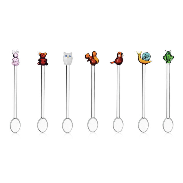 Spoon set 2 pcs, with snail and frog image number 1