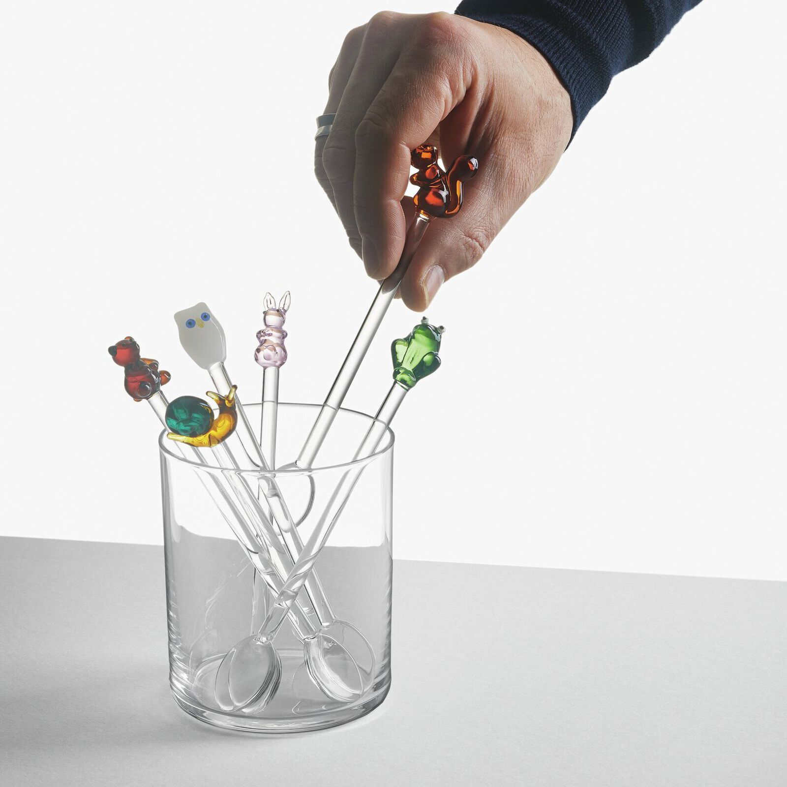 Spoon set 2 pcs, with bunny and bear image number null