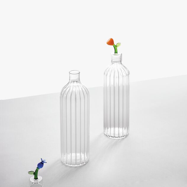 Bottle optic with amber flower image number 1