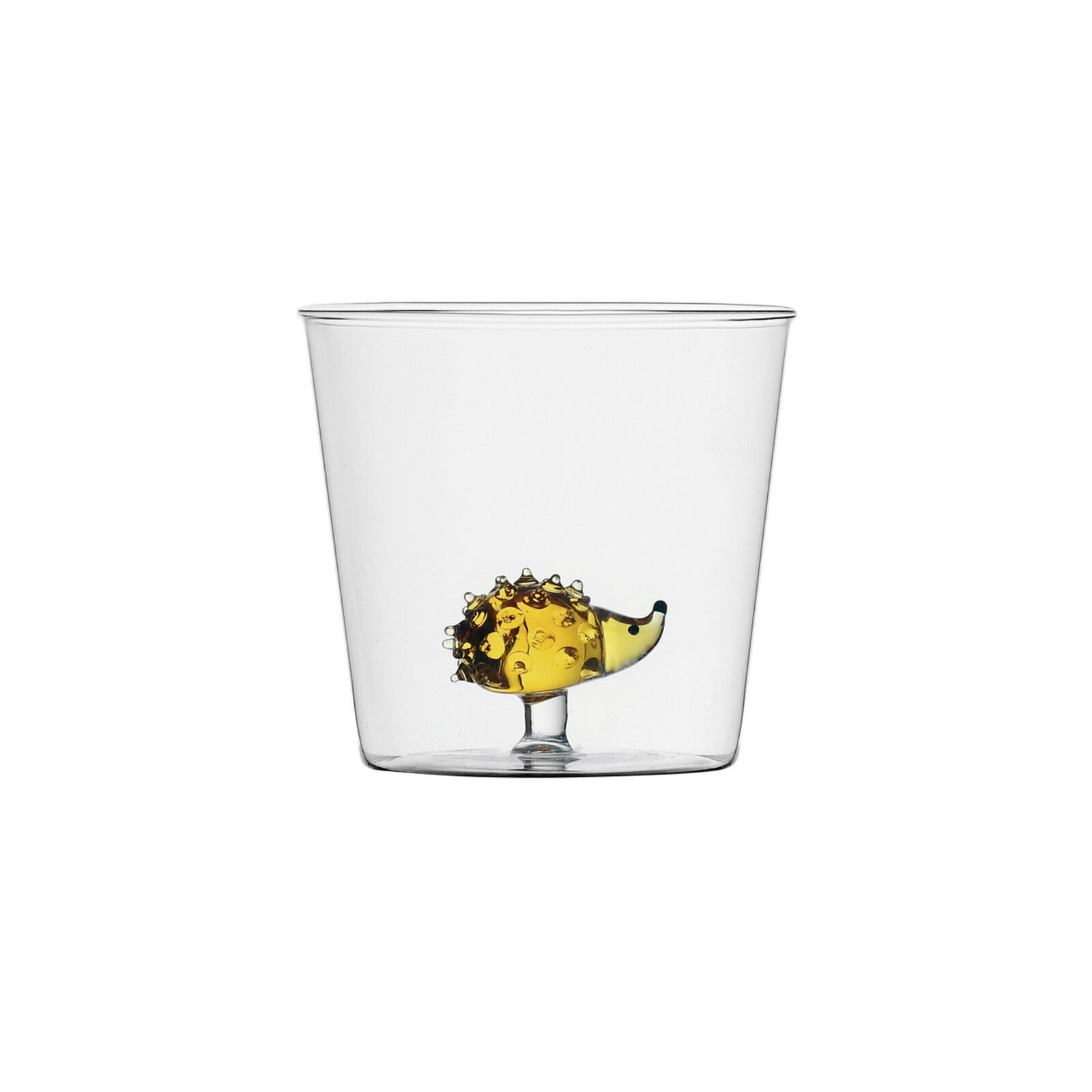 Water glass with hedgehog image number null