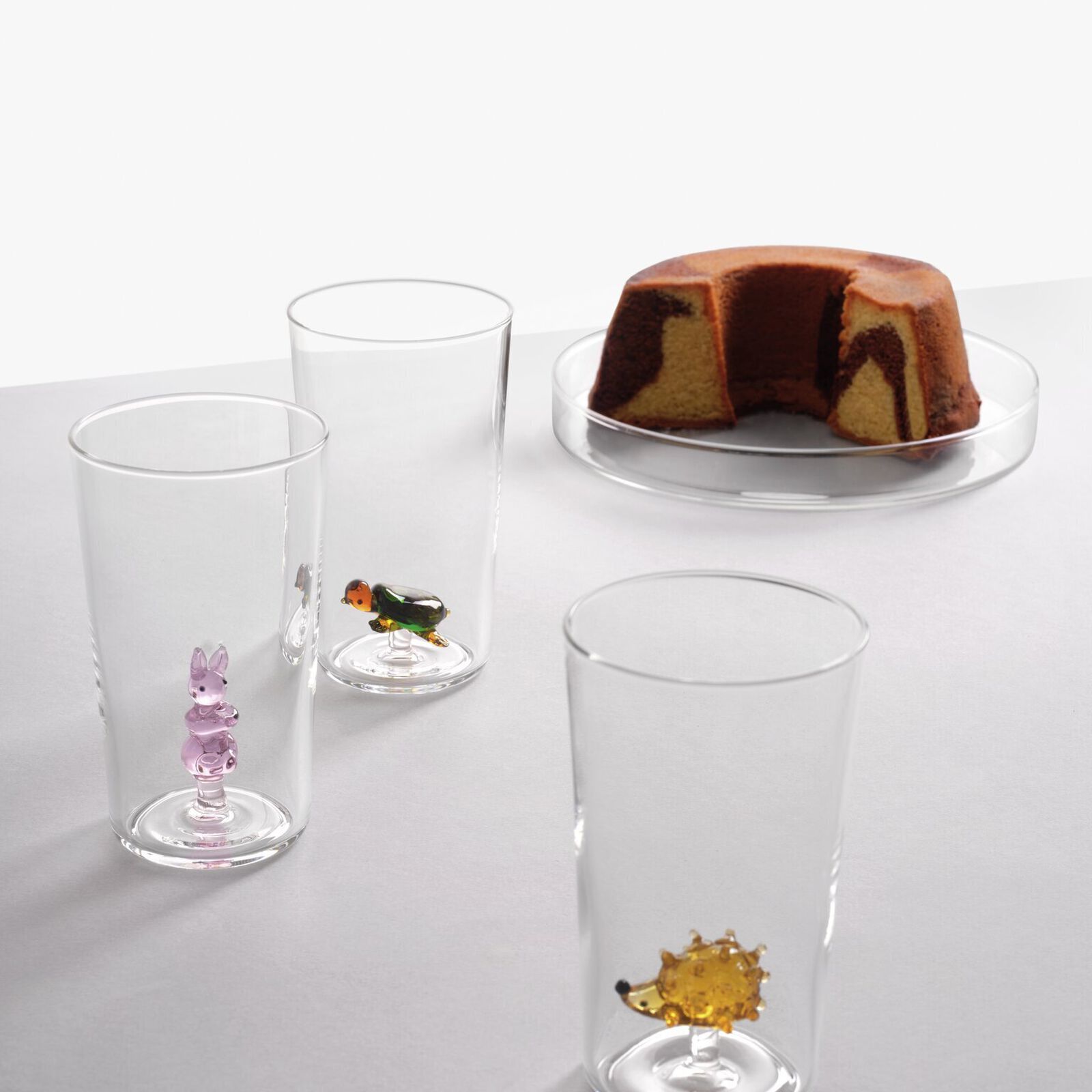 Long drink glass with rabbit image number null