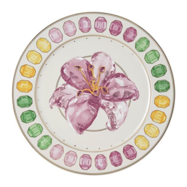 Charger plate (33 cm) from the Swarovski IDYLLIA Lily collection in porcelain. image number 0