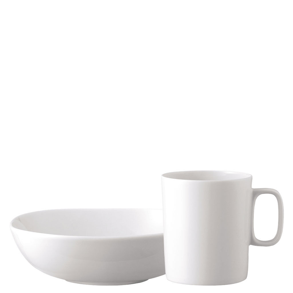 Breakfast Set (mug & bowl) | Moon White image number 0