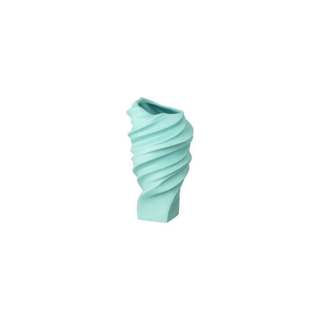Vase (15 cm) from the Rosenthal Squall Mint collection in porcelain, placed on a simple surface. image number 0