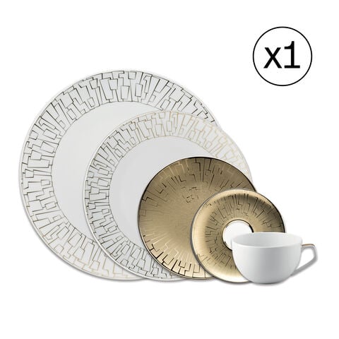 Dinnerware Set for 1 Person 5 Pieces
