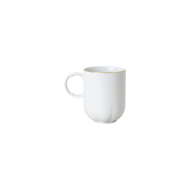 Mug with handle (12.10 cm, 0.39 l) from the Rosenthal Sonetto Oro collection in porcelain. image number 1