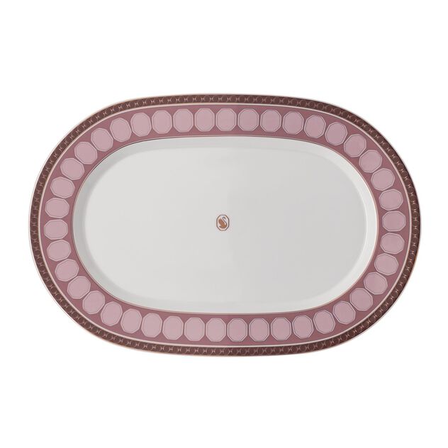 Platter (40 cm) from the Swarovski SIGNUM Rose collection in porcelain. image number 0
