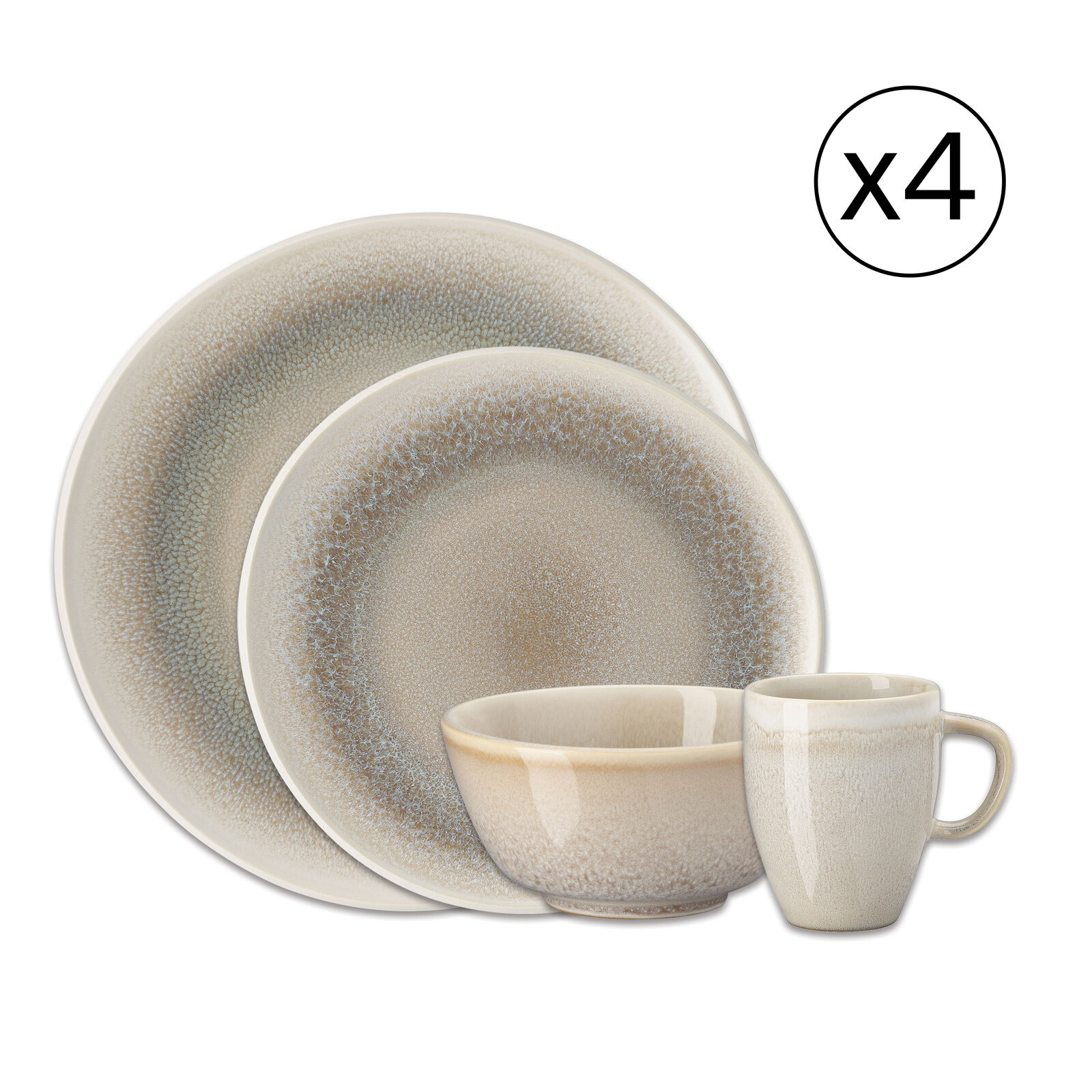 Dinnerware Set for 4 People 16 Pieces image number null