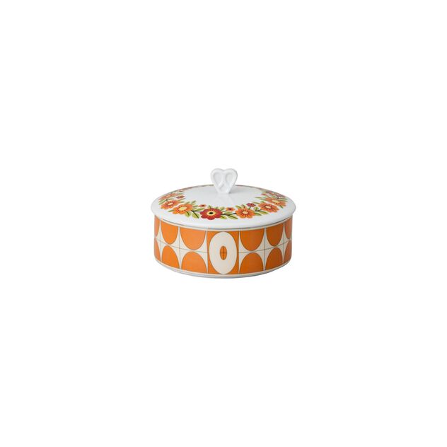 Sugar bowl (11.5 cm) from the Rosenthal Home Flower Farm collection in porcelain. image number 0
