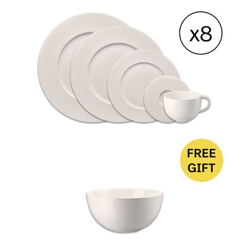 Dinnerware Set for 8 People 40 Pieces with Free Gift