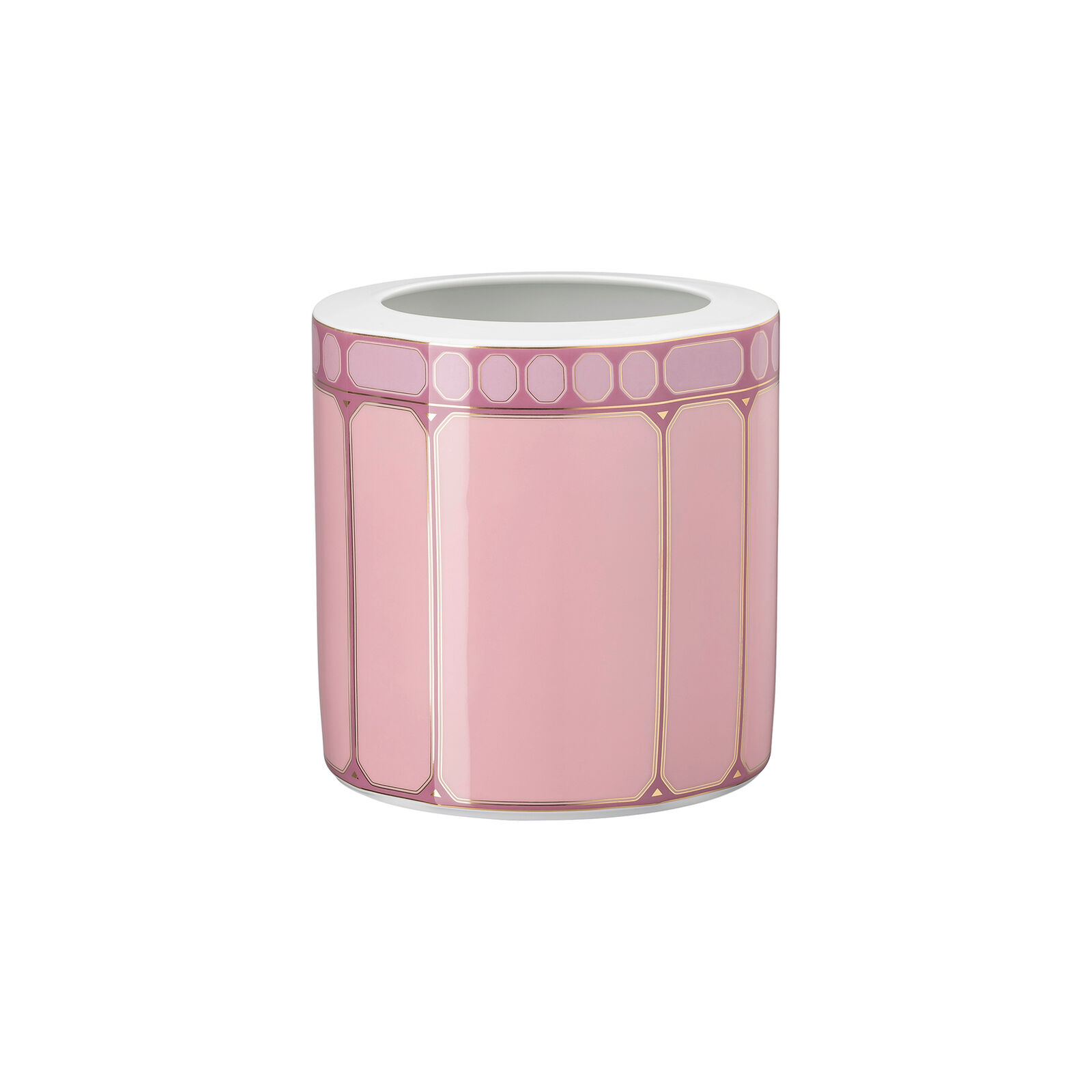 Vase (17 cm) from the Swarovski SIGNUM Rose collection in porcelain with a rose decor. image number null