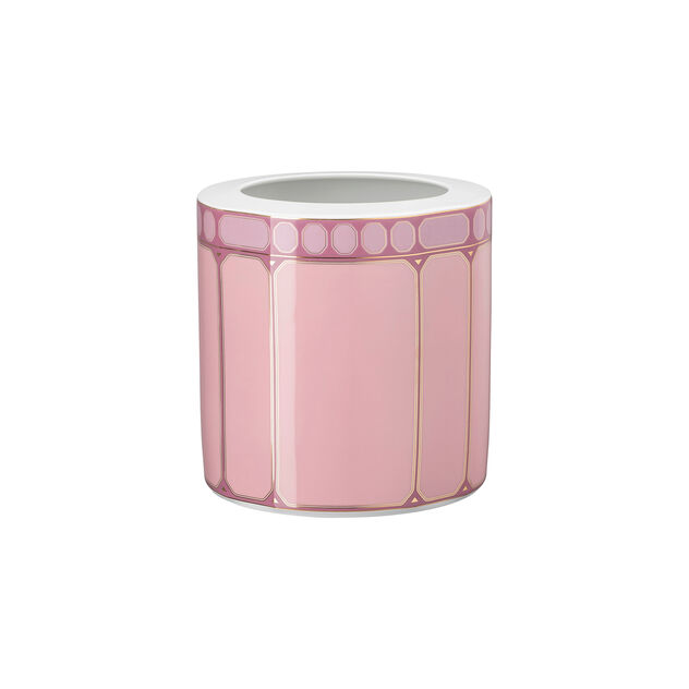 Vase (17 cm) from the Swarovski SIGNUM Rose collection in porcelain with a rose decor. image number 0