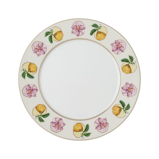 29 cm plate from the Swarovski IDYLLIA Marshmallow collection in porcelain. image number 0