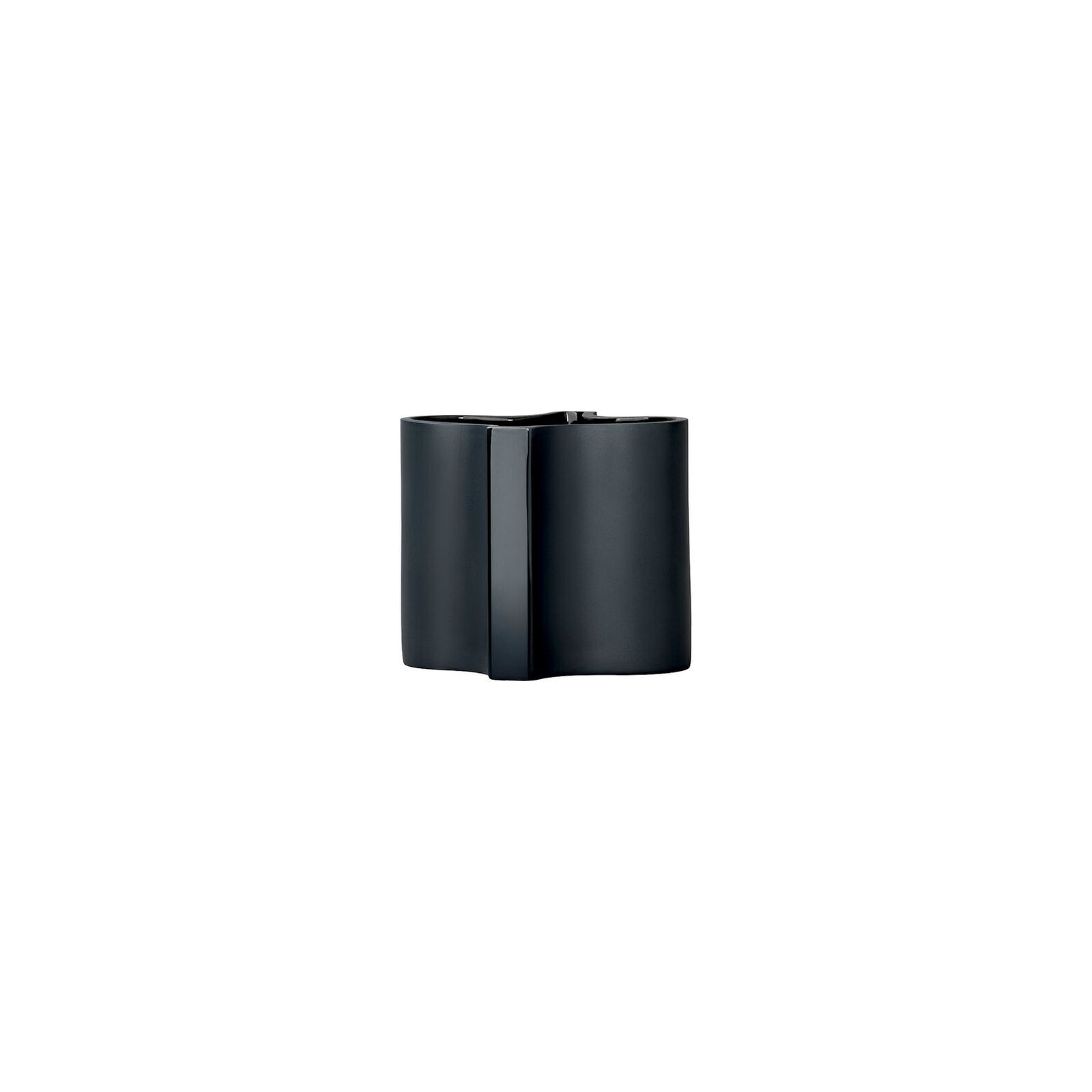Multifunction bowl (10.20 cm) from the Rosenthal Ripple collection in black porcelain. image number null