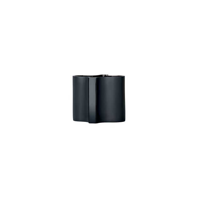 Multifunction bowl (10.20 cm) from the Rosenthal Ripple collection in black porcelain. image number 1