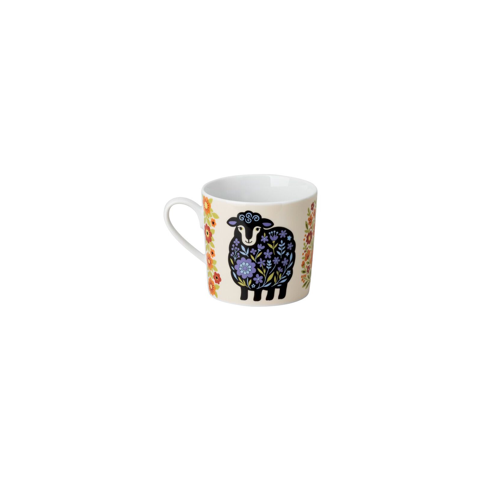 Mug (8.40 cm, 0.38 l) from the Rosenthal Home Flower Farm collection, featuring the Fauna decor. image number null