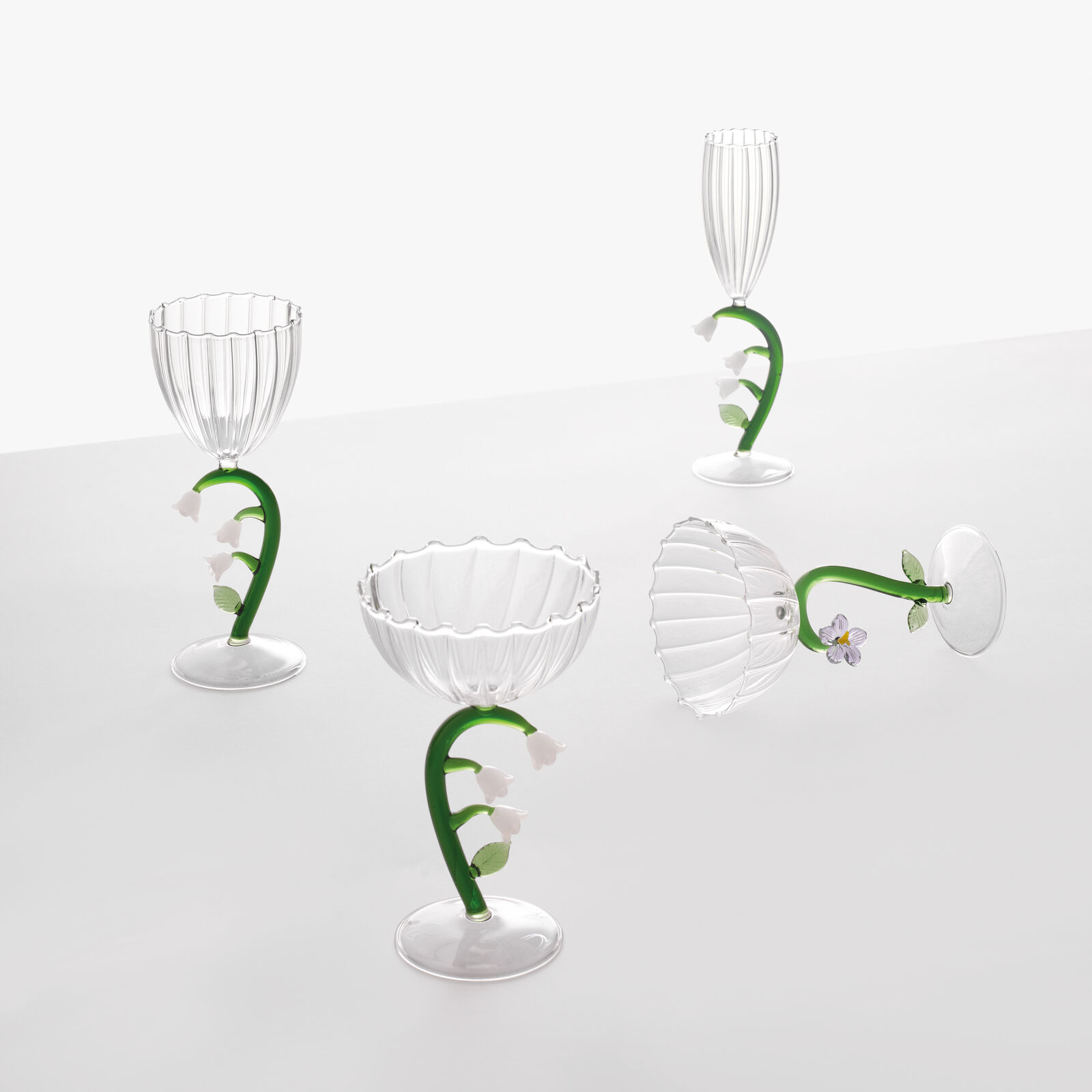 Optical Stemmed Wine Goblets set, 6 pieces image number null