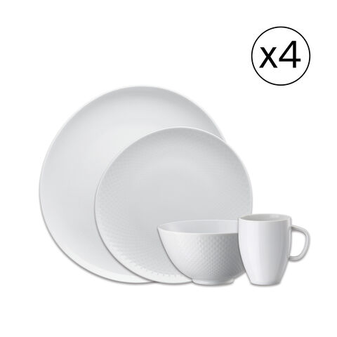 Dinnerware Set for 4 People 16 Pieces