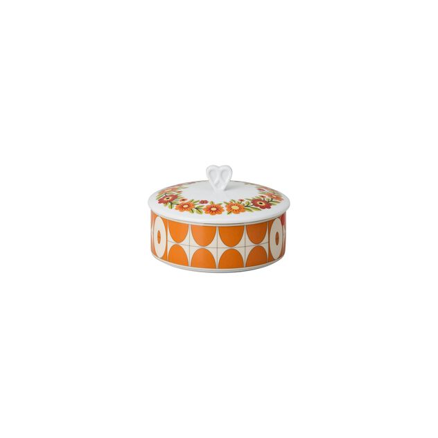 Sugar bowl (11.5 cm) from the Rosenthal Home Flower Farm collection in porcelain. image number 1