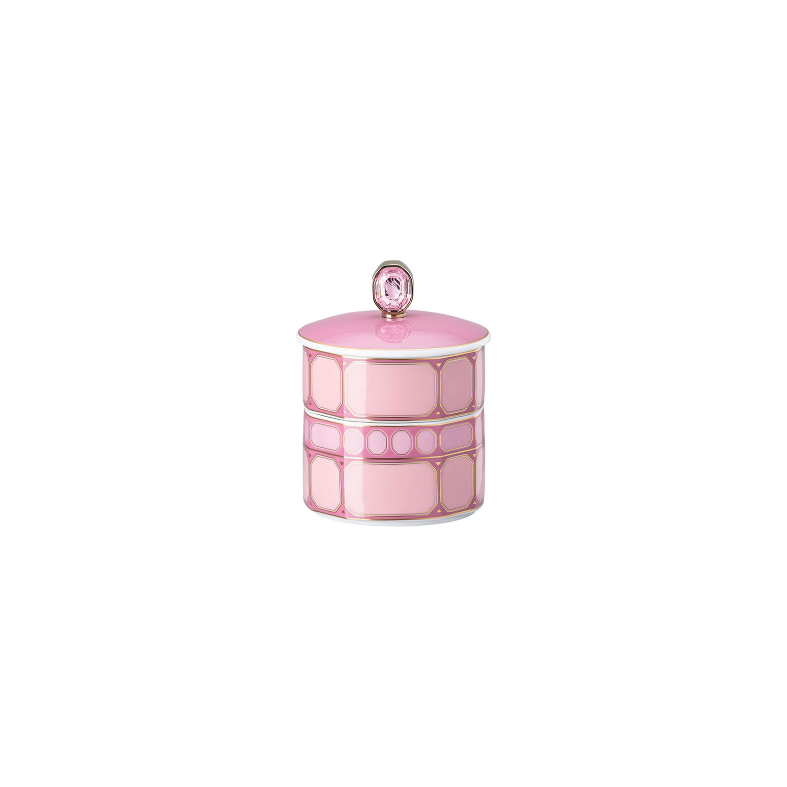 Lidded box (8 cm) from the Swarovski SIGNUM Rose collection in porcelain. image number null