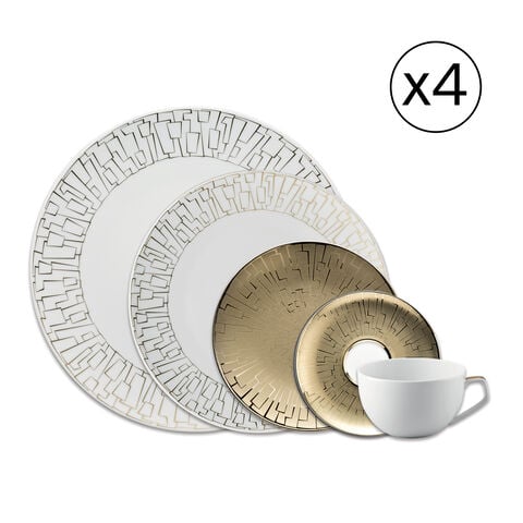 Dinnerware Set for 4 People 20 Pieces