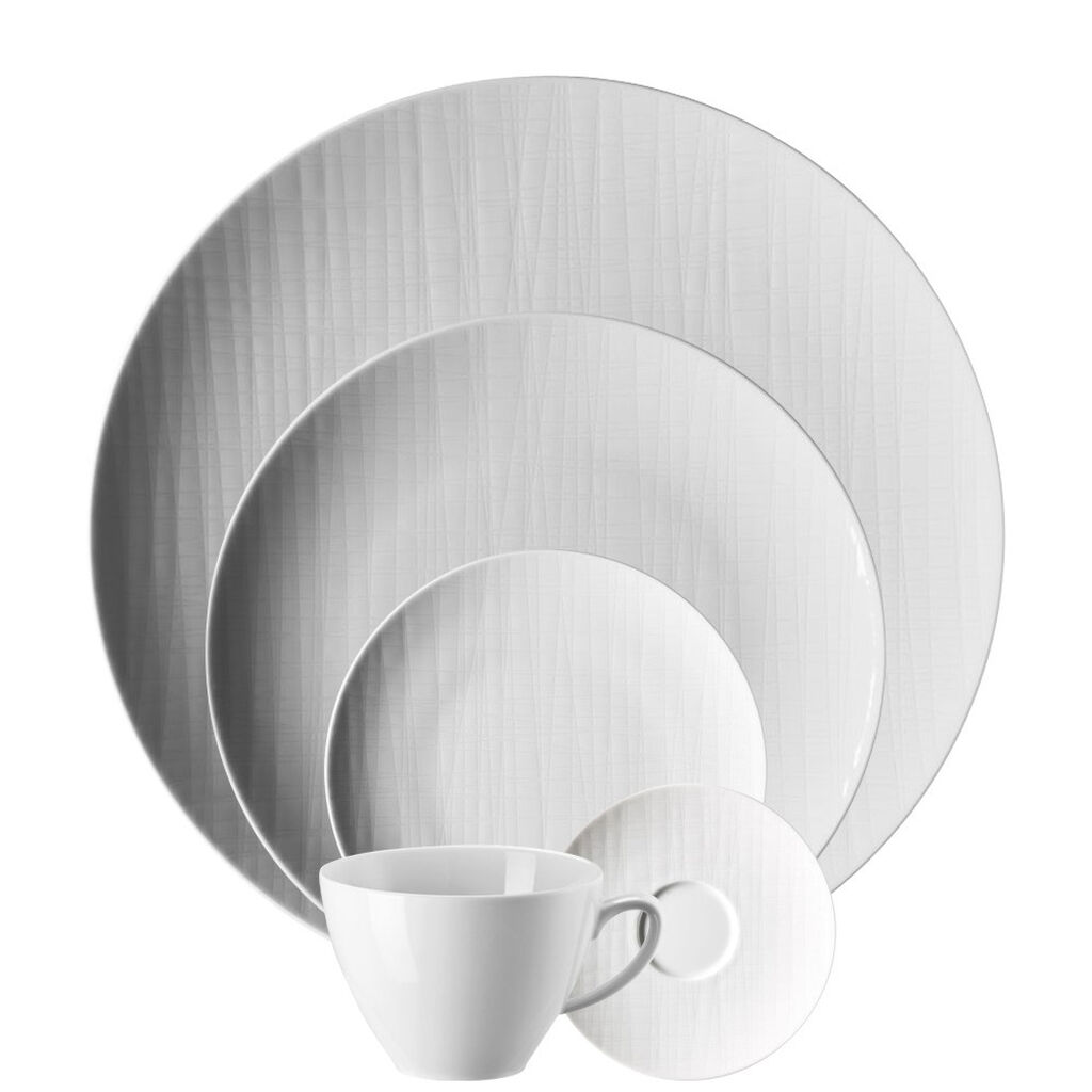 5 Piece Place Setting | Mesh White image number 0