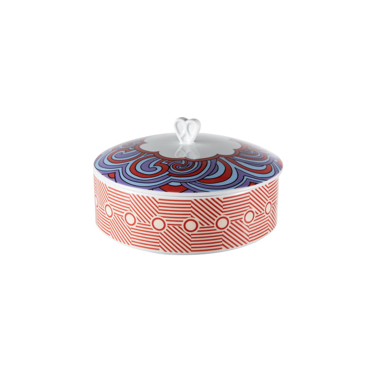 Storage jar (15 cm) from the Rosenthal Home Flower Farm collection in porcelain, placed on a neutral surface. image number null