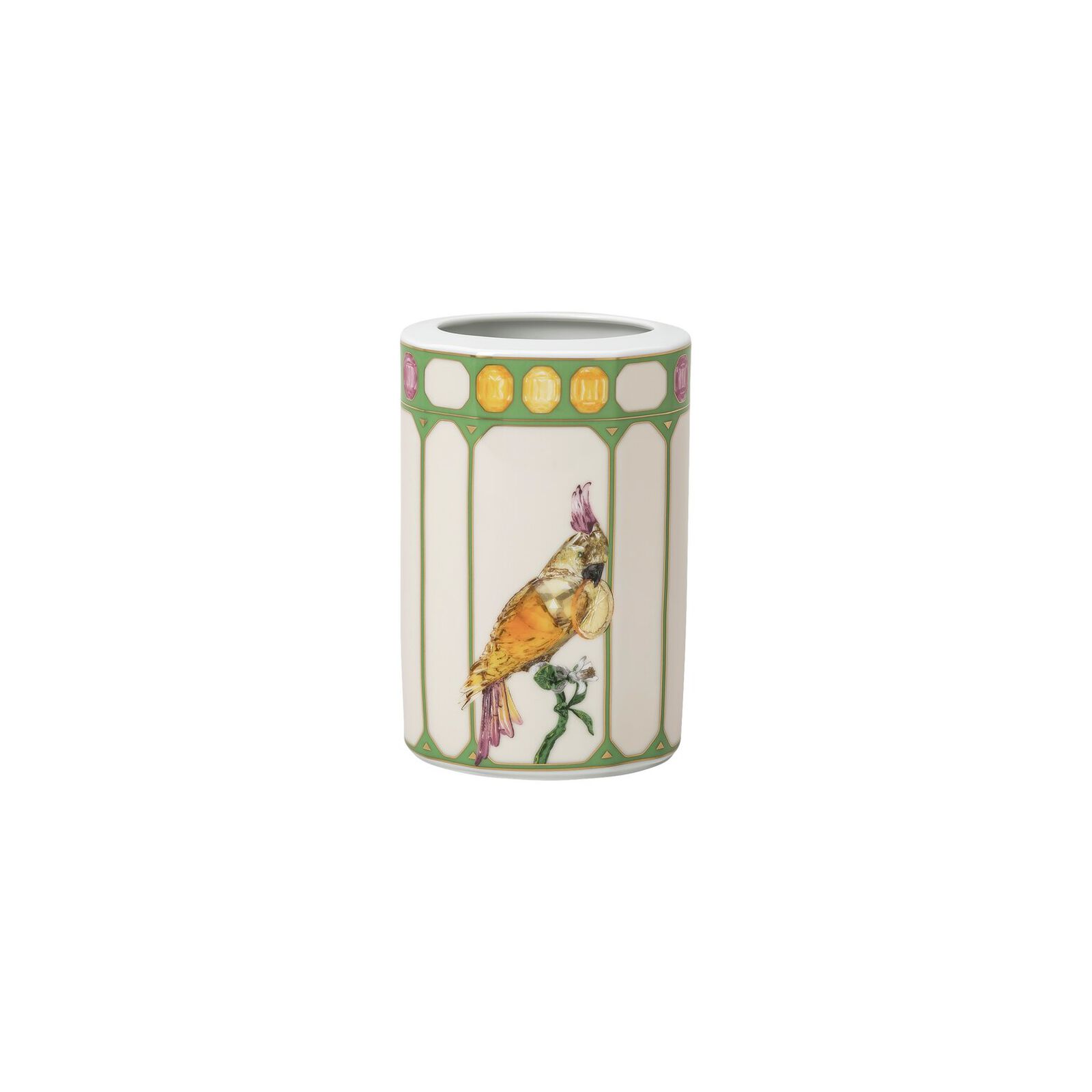 Vase (15 cm) from the Swarovski IDYLLIA Marshmallow collection in porcelain. image number null