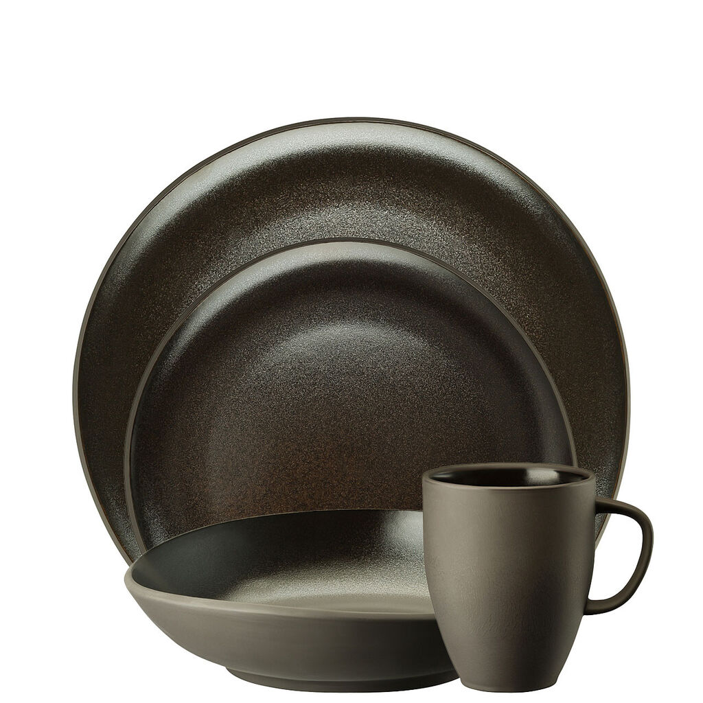4 Piece Place Setting, Slate Grey | Junto image number 0