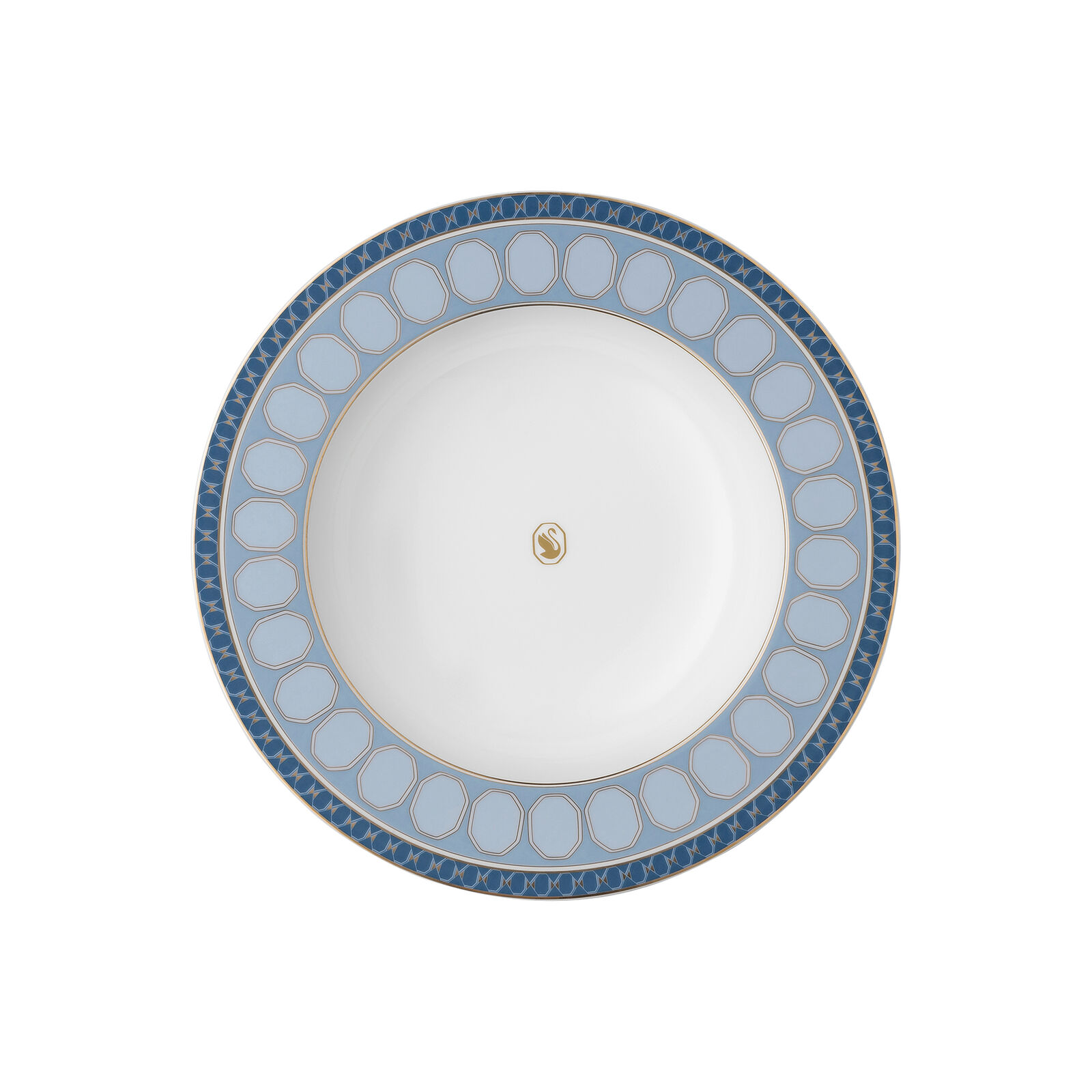 Soup plate (24 cm) from the Swarovski SIGNUM Azure collection in porcelain. image number null