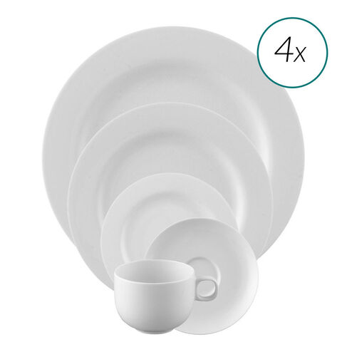 20 Piece Dinner Setting | Moon White